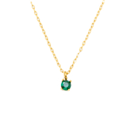 COLLAR ZO8368N DORADO VERDE ACERO INOXIDABLE