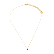 COLLAR ZO8368N DORADO ROJO ACERO INOXIDABLE