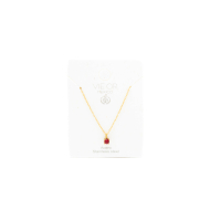 COLLAR ZO8368N DORADO ROJO ACERO INOXIDABLE