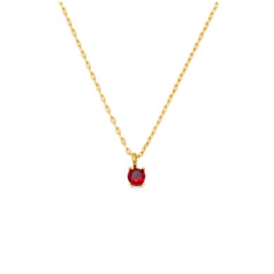 COLLAR ZO8368N DORADO ROJO ACERO INOXIDABLE E12