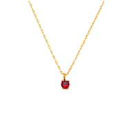 COLLAR ZO8368N DORADO ROJO ACERO INOXIDABLE