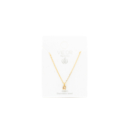 COLLAR ZO8368N DORADO BEIG ACERO INOXIDABLE