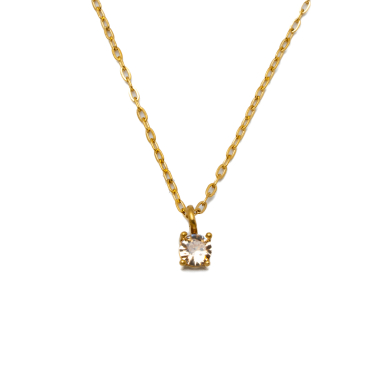 COLLAR ZO8368N DORADO BEIG ACERO INOXIDABLE E12