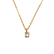 COLLAR ZO8368N DORADO BEIG ACERO INOXIDABLE