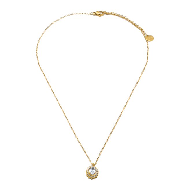 COLLAR ZO15931N DORADO BLANCO ACERO INOXIDABLE E12