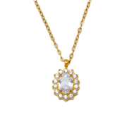 COLLAR ZO15931N DORADO BLANCO ACERO INOXIDABLE E12