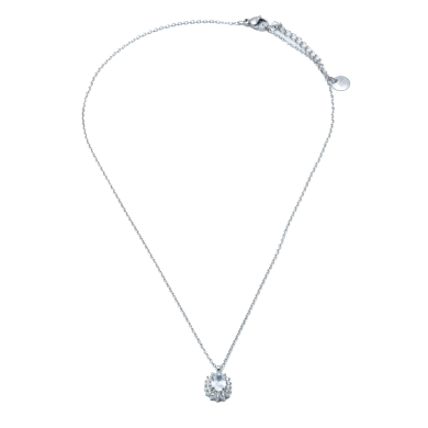COLLAR ZO15931N PLATEADO BLANCO ACERO INOXIDABLE E12