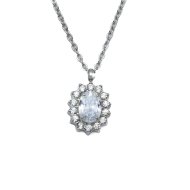 COLLAR ZO15931N PLATEADO BLANCO ACERO INOXIDABLE E12