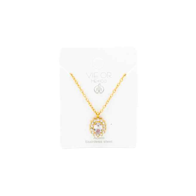 COLLAR ZO15931N DORADO ROSA ACERO INOXIDABLE E12