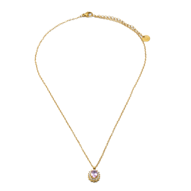 COLLAR ZO15931N DORADO ROSA ACERO INOXIDABLE E12