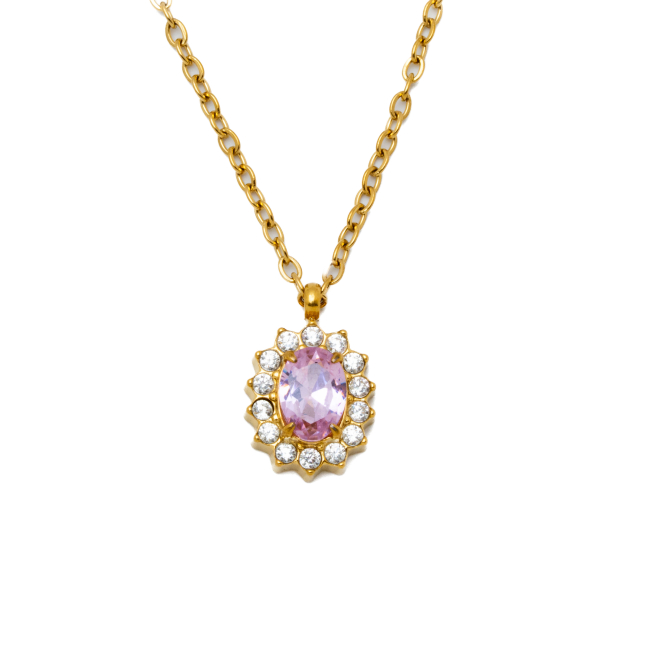 COLLAR ZO15931N DORADO ROSA ACERO INOXIDABLE E12
