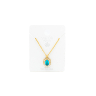 COLLAR ZO15931N DORADO AZUL ACERO INOXIDABLE E12