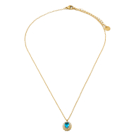 COLLAR ZO15931N DORADO AZUL ACERO INOXIDABLE E12