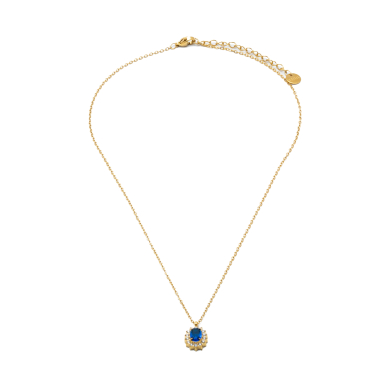 COLLAR ZO15931N DORADO AZUL ACERO INOXIDABLE E12