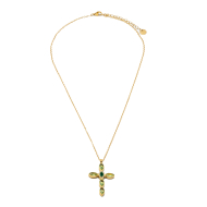 COLLAR ZO15374N DORADO VERDE ACERO INOXIDABLE E31