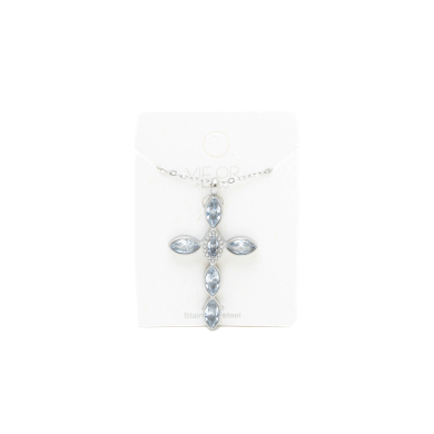 COLLAR ZO15374N PLATEADO BLANCO ACERO INOXIDABLE E31