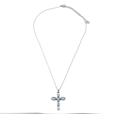 COLLAR ZO15374N PLATEADO BLANCO ACERO INOXIDABLE E31