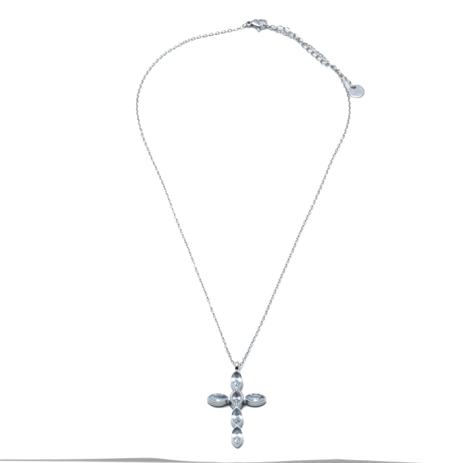 COLLAR ZO15374N PLATEADO BLANCO ACERO INOXIDABLE E31