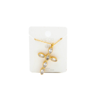 COLLAR ZO15374N DORADO BLANCO ACERO INOXIDABLE E31