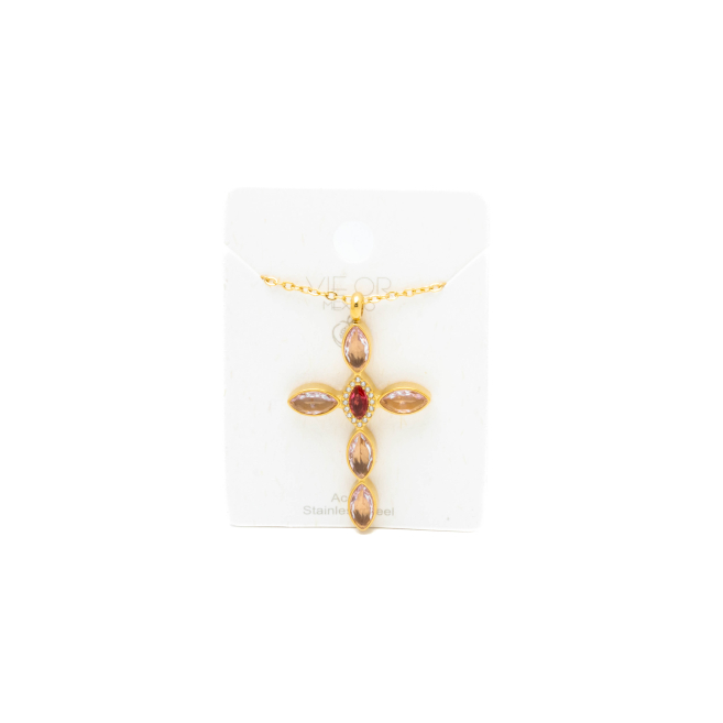 COLLAR ZO15374N DORADO ROSA ACERO INOXIDABLE E31
