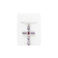 COLLAR ZO15374N PLATEADO ROSA ACERO INOXIDABLE E31
