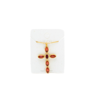 COLLAR ZO15374N DORADO ROJO ACERO INOXIDABLE E31