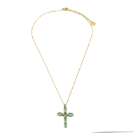 COLLAR ZO15374N DORADO VERDE ACERO INOXIDABLE E31