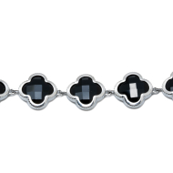 COLLAR ZO13110N PLATEADO NEGRO ACERO INOXIDABLE E47