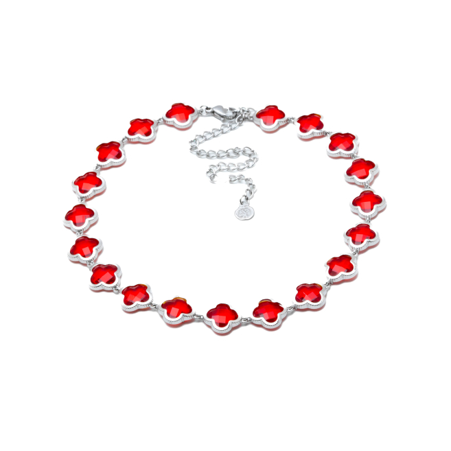 COLLAR ZO13110N PLATEADO ROJO ACERO INOXIDABLE E47