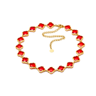 COLLAR ZO13110N DORADO ROJO ACERO INOXIDABLE E47