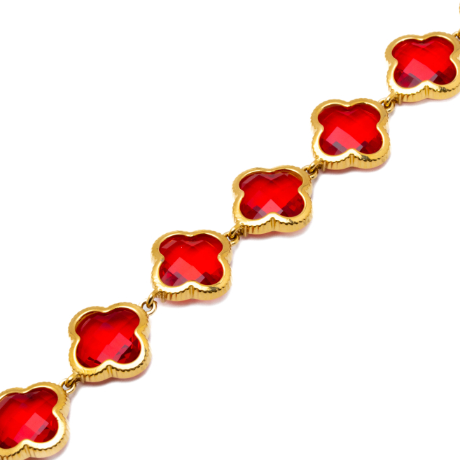COLLAR ZO13110N DORADO ROJO ACERO INOXIDABLE E47