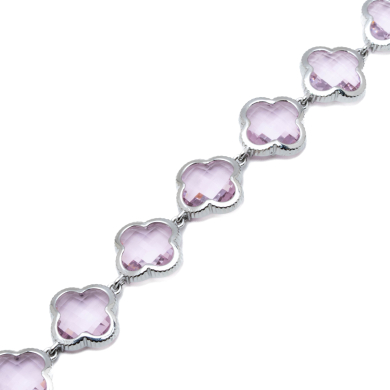 COLLAR ZO13110N PLATEADO ROSA ACERO INOXIDABLE E47