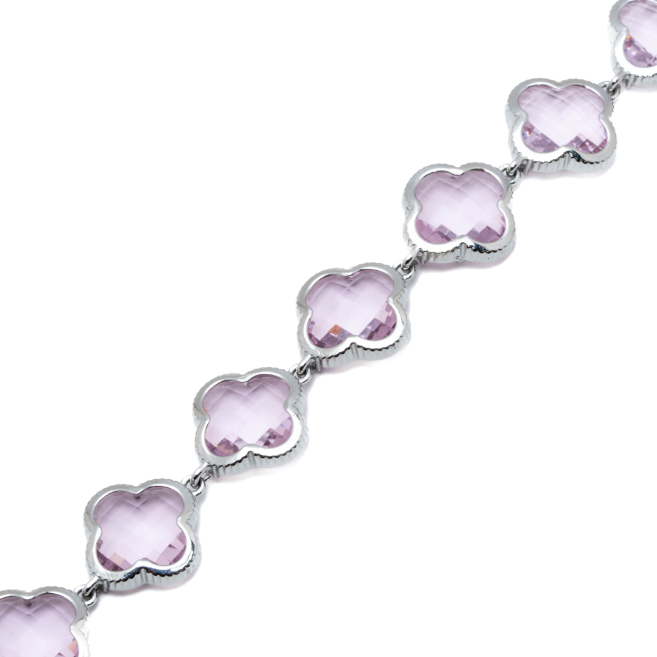 COLLAR ZO13110N PLATEADO ROSA ACERO INOXIDABLE E47