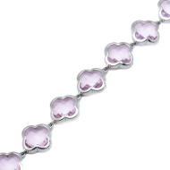 COLLAR ZO13110N PLATEADO ROSA ACERO INOXIDABLE E47