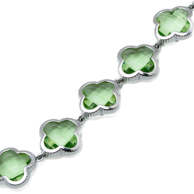 COLLAR ZO13110N PLATEADO VERDE ACERO INOXIDABLE E47
