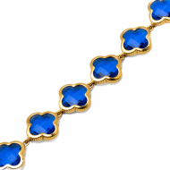 COLLAR ZO13110N DORADO AZUL ACERO INOXIDABLE E47