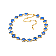 COLLAR ZO13110N DORADO AZUL ACERO INOXIDABLE E47