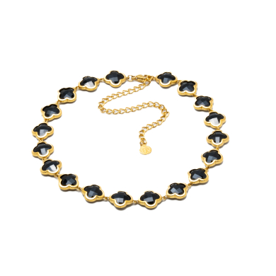 COLLAR ZO13110N DORADO NEGRO ACERO INOXIDABLE E47