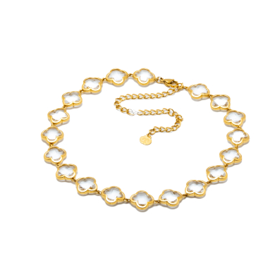 COLLAR ZO13110N DORADO BLANCO ACERO INOXIDABLE E47