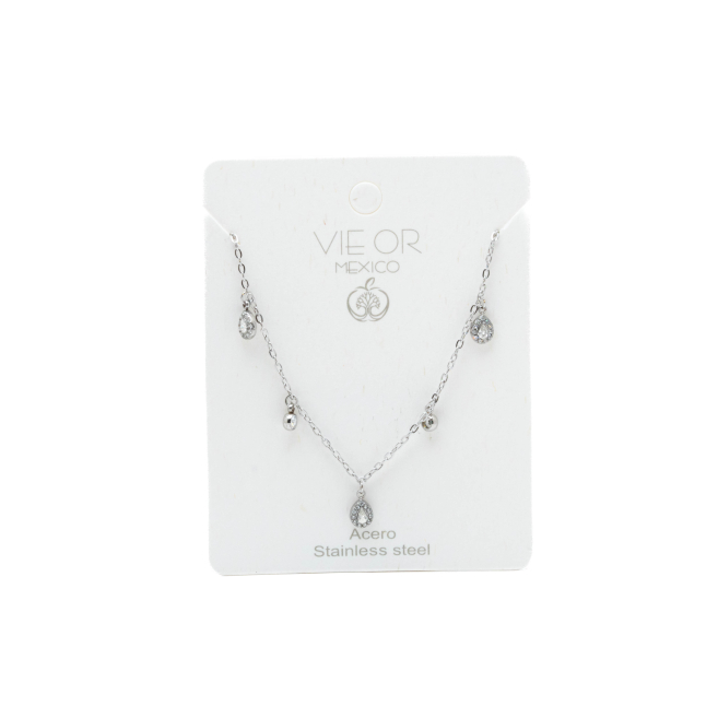 COLLAR ZO14915N PLATEADO ACERO INOXIDABLE E26