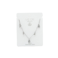COLLAR ZO14915N PLATEADO ACERO INOXIDABLE E26