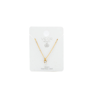 COLLAR ZO8368N DORADO BLANCO ACERO INOXIDABLE