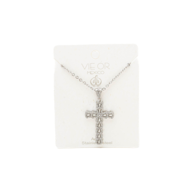 COLLAR ZO15896N PLATEADO ACERO INOXIDABLE E31