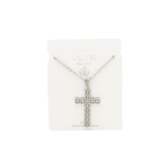 COLLAR ZO15896N PLATEADO ACERO INOXIDABLE E31