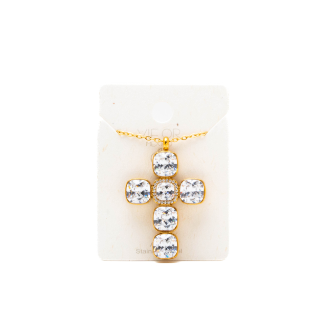 COLLAR ZO15378N DORADO ACERO INOXIDABLE E31