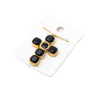COLLAR ZO15235N DORADO NEGRO ACERO INOXIDABLE E31