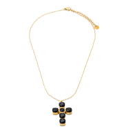 COLLAR ZO15235N DORADO NEGRO ACERO INOXIDABLE E31