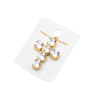COLLAR ZO15235N DORADO BLANCO ACERO INOXIDABLE E31