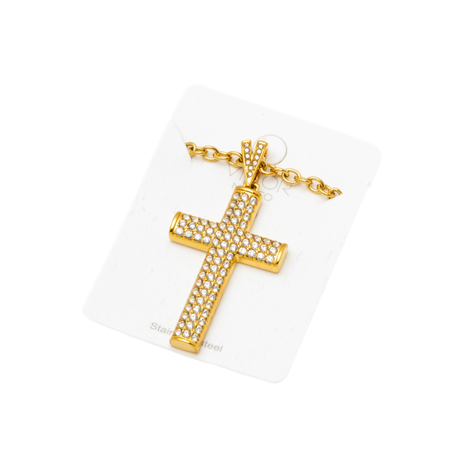 COLLAR ZO15895N DORADO ACERO INOXIDABLE 2D32
