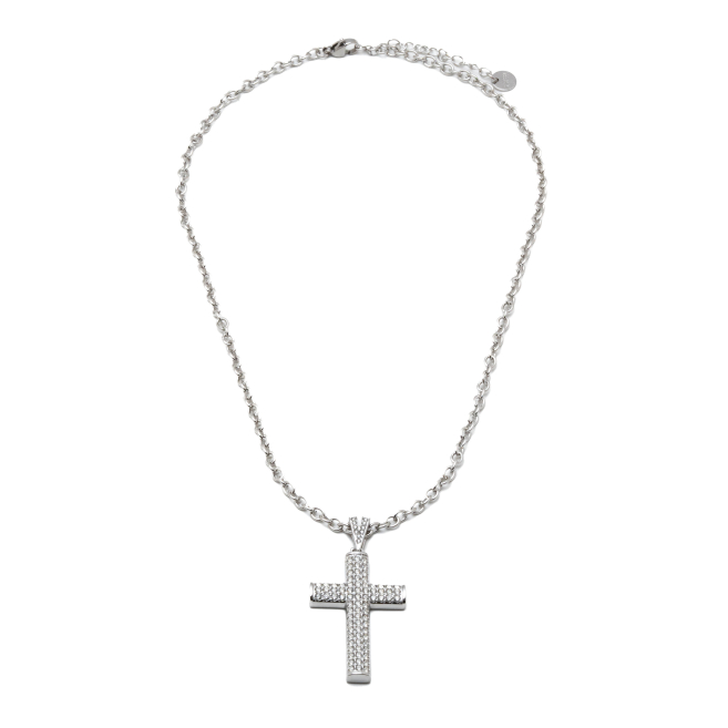 COLLAR ZO15895N PLATEADO ACERO INOXIDABLE 2D32